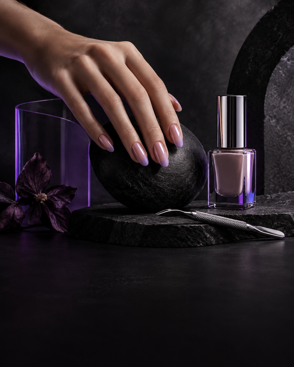 Тематическая beauty-иллюстрация кейса Nude Nails Paris