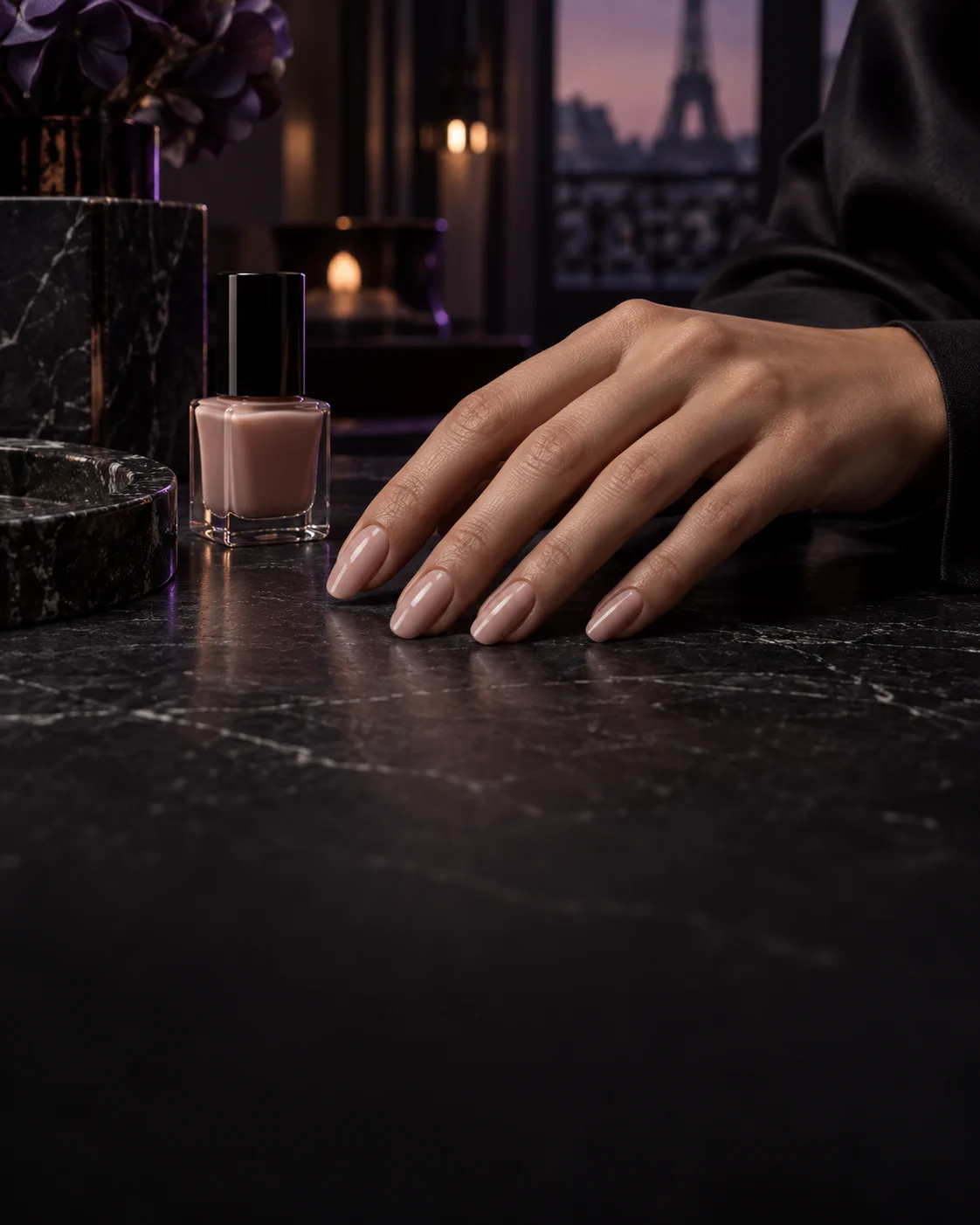 Тематическая beauty-фотоиллюстрация кейса Nude Nails Paris